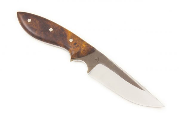 194 mm Muteki Series Perfect Neck Knife #1129, Ironwood w/ White Liners - 102 grams