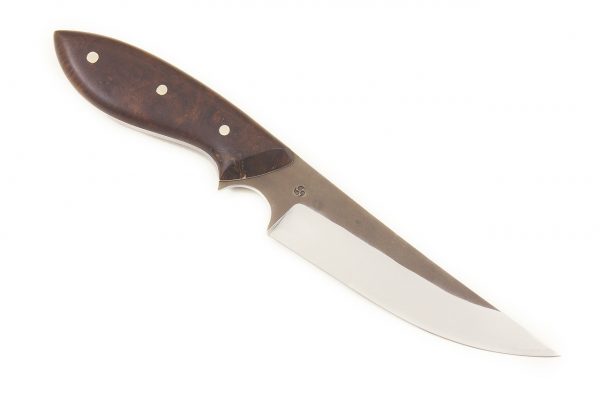 210 mm Muteki Series Persian Neck Knife #1130, Ironwood w/ White Liners - 106 grams