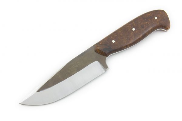 241 mm Muteki Series Freestyle Bush Knife #1139, Ironwood w/ Black Liners - 235 grams