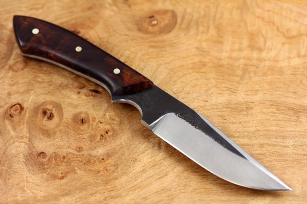 189mm Clave Neck Knife, Chisel Ground, Ironwood, 92grams