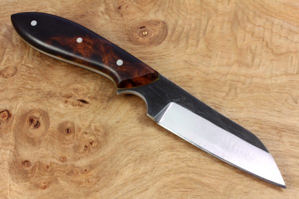 190mm Wharncliffe Brute Neck Knife, Chisel Ground, Ironwood, 100grams