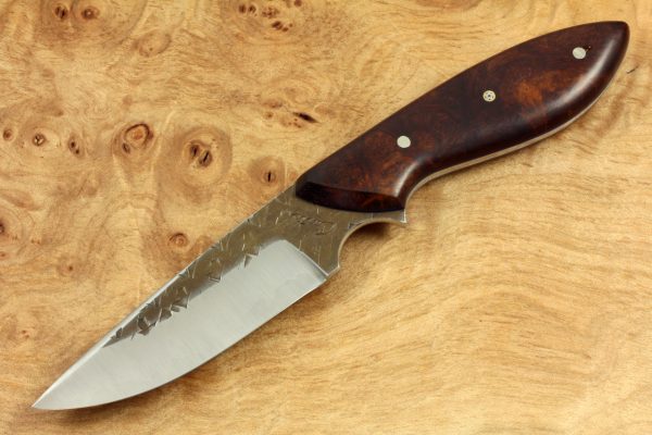 192mm Murray's "Perfect" Model Neck Knife, Hammer Finish, Ironwood, 98grams