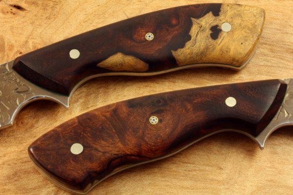 195mm Wharncliffe Pointy Neck Knife, Hammer Finish, Premium Ironwood 97grams