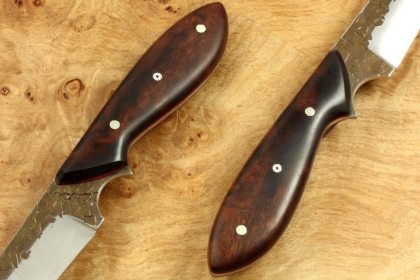 202mm Persian Neck Knife, Hammer Finish, Ironwood, 89grams