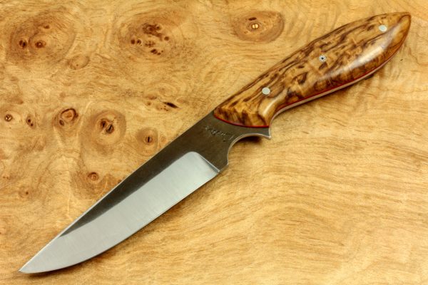 211mm Long Original Neck Knife, Forge Finish, Stabilized Birch