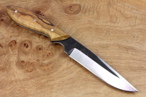 221mm Compact Outdoor Knife, Chisel Ground, Olivewood, 115grams