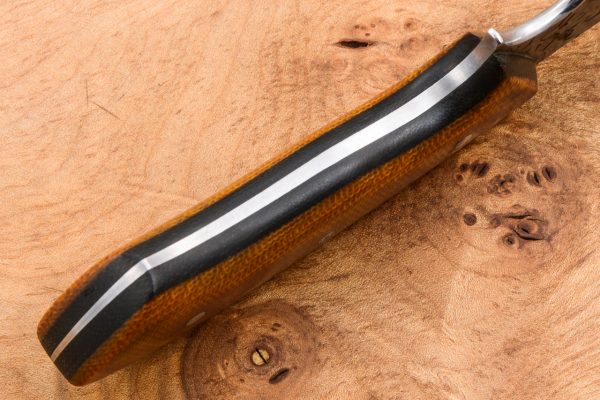 197mm Aviator Neck Knife - Hammer Forge Finish - Coffee Jelly