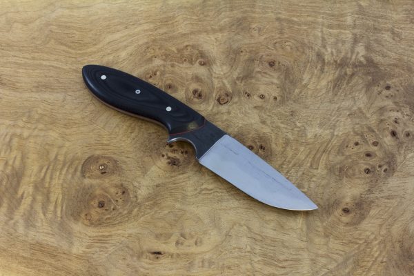 190mm Murray's 'Perfect' Model Neck Knife, Wrought Iron, Black Micarta - 103grams