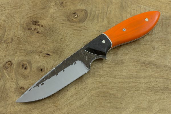 194mm Murray's 'Perfect' Model Neck Knife, Hammer Finish, Carbon Fiber / G-10 - 97grams