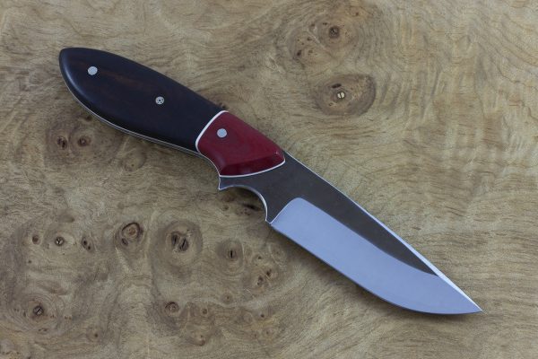 189mm Murray's 'Perfect' Neck Knife, Forge Finish, Red Micarta / Ironwood - 88grams