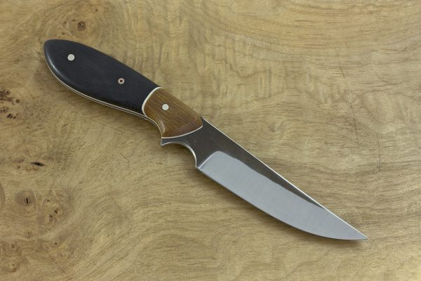 194mm Persian Neck Knife, Forge Finish, Brown / Black Micarta - 84grams