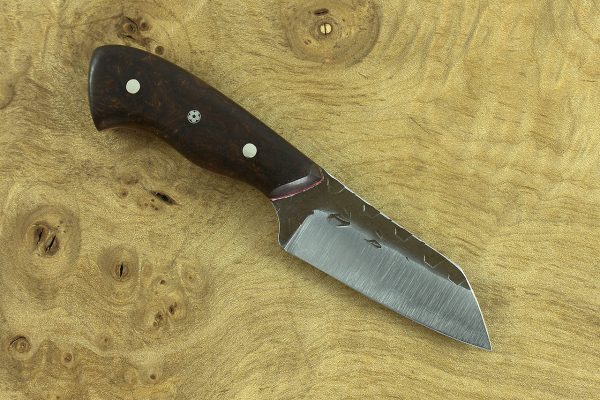 120mm Pipsqueek Brute Neck Knife, Hammer Finish, Ironwood - 41grams
