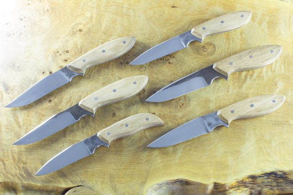 *SECOND* 160-185mm Muteki Series Steak Knife Set, Oak - 43-67 grams