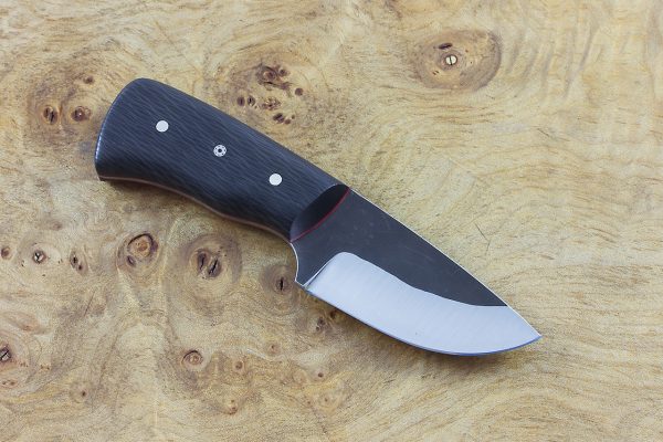 *LIMITED* 128mm Short and Stubby Neck Knife, Forge Finish, Carbon Fiber - 69grams