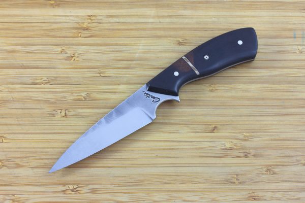 191mm Tetsuo's Neck Knife, Forge Finish, Ironwood / Micarta - 84grams