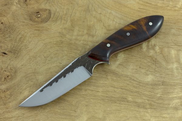 185mm Tombo Neck Knife, Hammer Finish, Ironwood - 83grams
