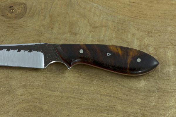 185mm Tombo Neck Knife, Hammer Finish, Ironwood - 83grams