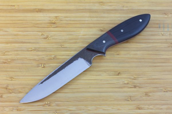 237mm Carter Utility Knife, Hammer Finish, Carbon Fiber / Micarta - 127grams