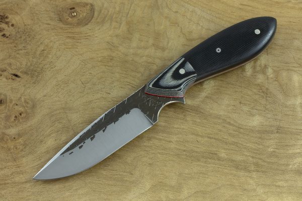 189mm Vex Clip Neck Knife, Hammer Finish, G10 / Micarta - 98grams