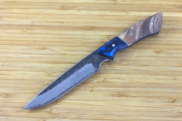 231mm Whitecrane Compact Outdoor Knife, Hammer Finish, Maple / Shokwood - 118grams