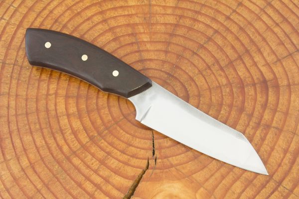 172 mm Apprentice Series Freestyle Wharncliffe Brute Neck Knife #67, Ironwood - 92 grams