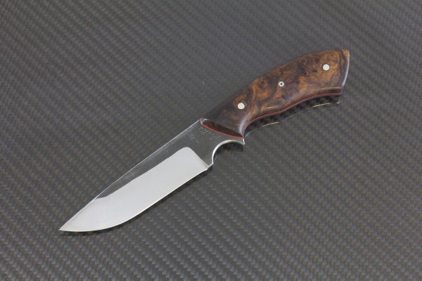 *SECOND* 200mm Aviator Neck Knife, Forge Finish, Ironwood w/ Red Liner - 103 grams