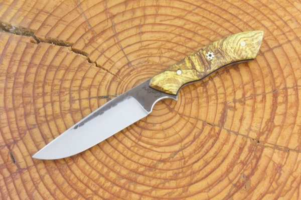189 mm Tactical Neck Knife, Dyed Spalted Maple - 82 grams