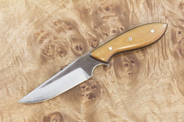 184 mm Tombo Neck Knife, Natural Linen Micarta - 82 grams