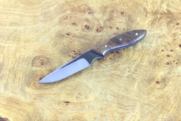 170mm Murray's Compact 'Original' Model Neck Knife, Forge Finish, Stabilized Burl - 60grams