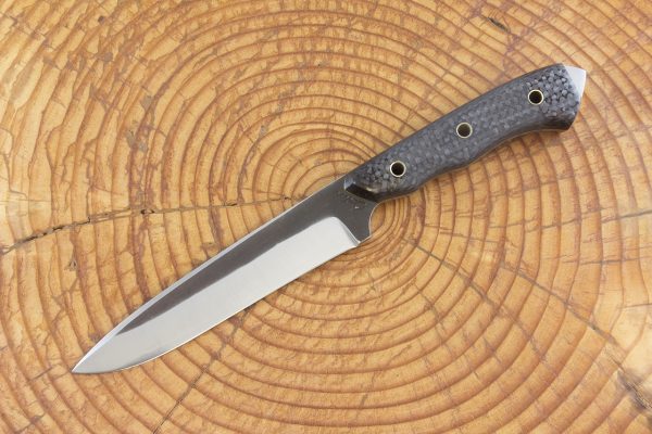 240 mm FS1 Knife #56, White Steel w/ Stainless, F10 Carbon Fiber - 124 grams