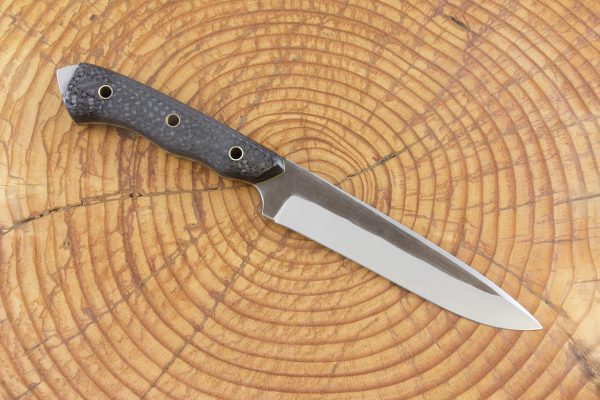 240 mm FS1 Knife #56, White Steel w/ Stainless, F10 Carbon Fiber - 124 grams