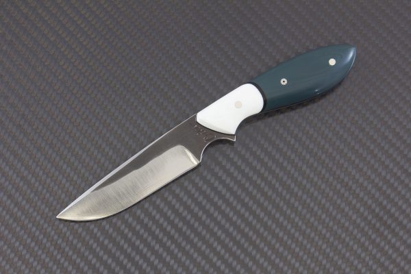 176mm Original Neck Knife, Forest Green G10 with White G10 Bolster - 75 grams