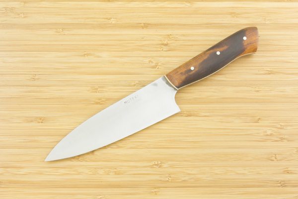 5 Piece Muteki Series Kitchen Knife Set #10, Ironwood w/ White and Natural Canvas Micarta Liners