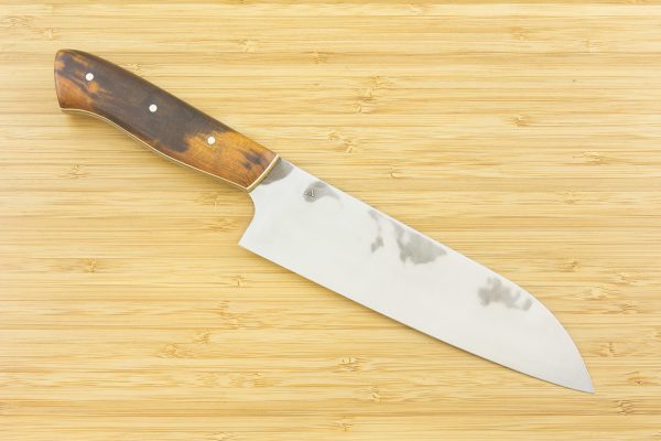 5 Piece Muteki Series Kitchen Knife Set #10, Ironwood w/ White and Natural Canvas Micarta Liners