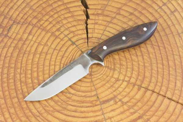 181 mm Muteki Series Original Neck Knife #944, Ironwood w/ Yellow Liners - 71 grams