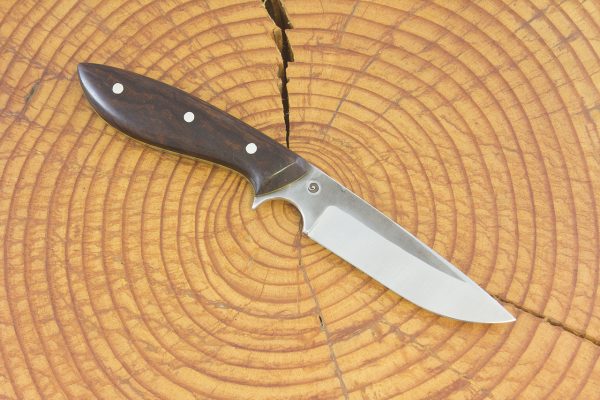 181 mm Muteki Series Original Neck Knife #944, Ironwood w/ Yellow Liners - 71 grams