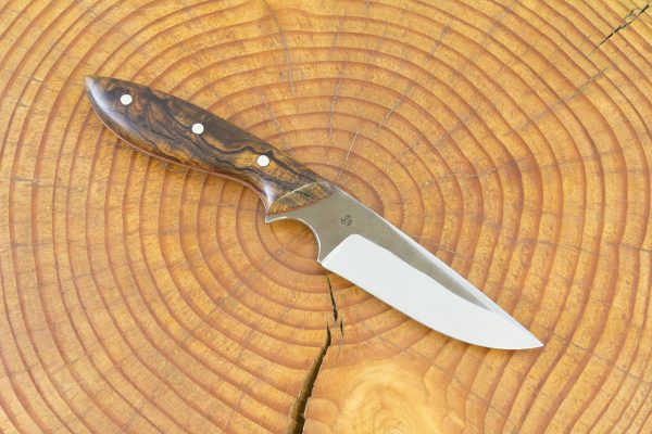 179 mm Muteki Series Original Neck Knife #1006, Ironwood w/ Red Liners - 73 grams
