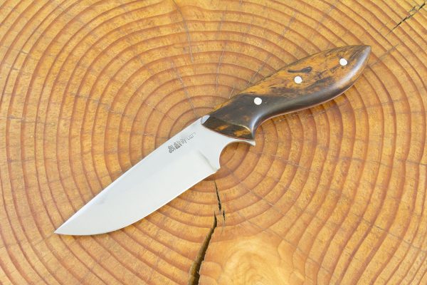 190 mm Muteki Series Perfect Neck Knife #1009, Ironwood w/ Red Liners - 93 grams