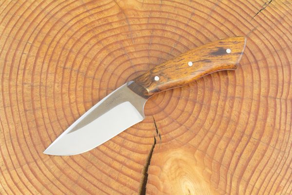194 mm Muteki Series Kajiki Neck Knife #1019, Ironwood w/ Red Liners - 114 grams