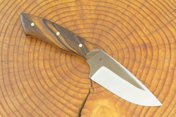 198 mm Muteki Series Kajiki Neck Knife #1052, Ironwood w/ Red Liners - 121 grams