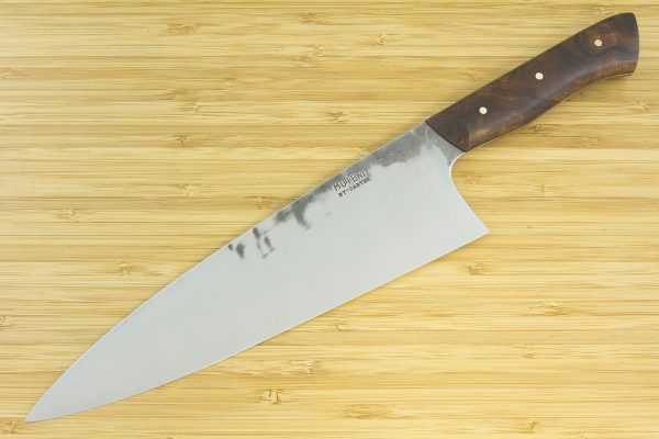 7.23 sun Muteki Series Chef's Knife #1055, Ironwood w/ Black Liners - 196 grams
