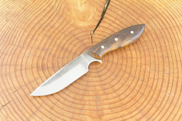 184 mm Muteki Series Original Neck Knife #1077, Ironwood w/ Black Liners - 73 grams