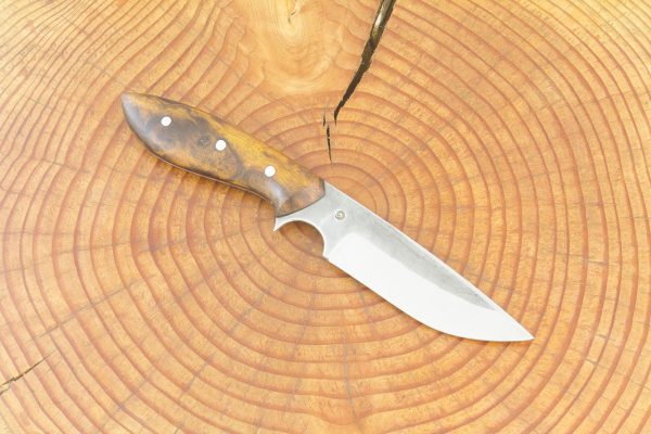 184 mm Muteki Series Original Neck Knife #1077, Ironwood w/ Black Liners - 73 grams