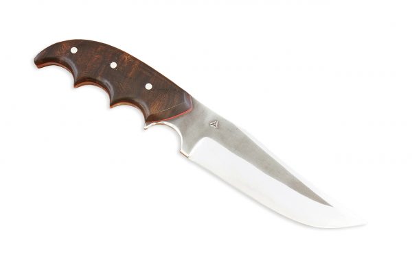 191 mm Muteki Series Freestyle Combat Neck Knife #1088, Ironwood w/ Red Liners - 108 grams