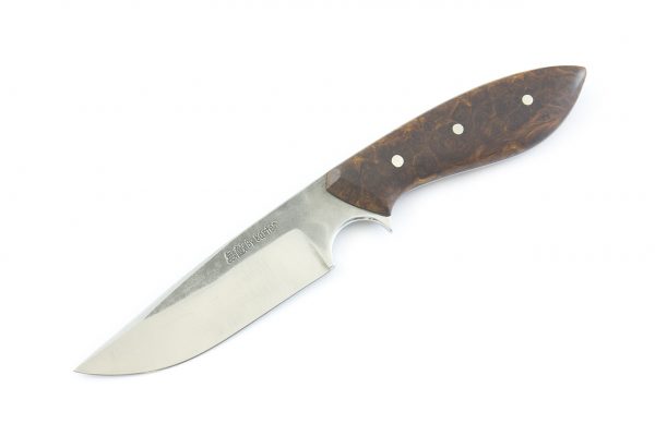 191 mm Muteki Series Perfect Neck Knife #1094, Ironwood w/ Black Liners - 88 grams