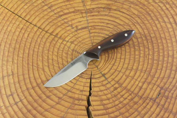 152 mm Muteki Series Emily's Neck Knife #757, Ironwood w/ Black Liners - 55 grams