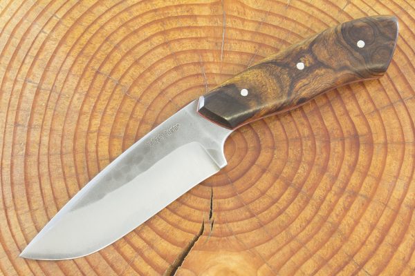 222 mm Muteki Series Kajiki Neck Knife #767, Ironwood w/ Red Liners - 159 grams