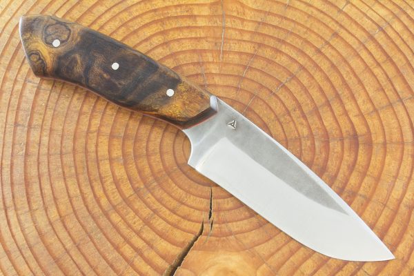 222 mm Muteki Series Kajiki Neck Knife #767, Ironwood w/ Red Liners - 159 grams
