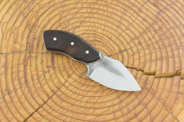 136 mm Muteki Series KHC Mini Neck Knife #780, Ironwood w/ Black and White Liners - 76 grams