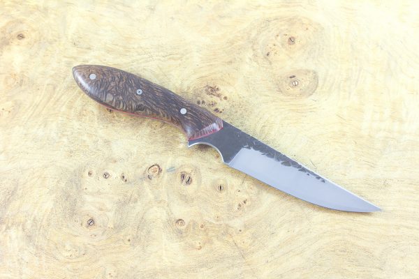 191mm Persian Neck Knife, Hammer Finish, Lacewood - 70 grams